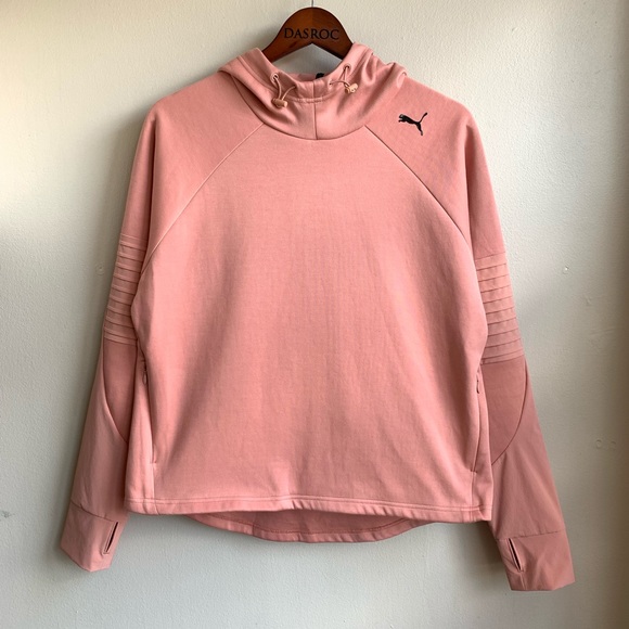 Puma Tops - Puma evostripe pink hoodie NWT